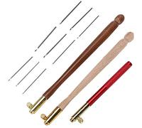 Dioche Tambour Hook Needle Tambour Embroidery Kit Hook French Crochet Kit Latch Beaded Needle for Creative Hobbies for Embroidery Beading Knitting DIY Sewing Tool