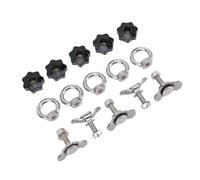 Dioche Threaded Stud, L L Track Double Lug Threaded Stud Nut Fitting Kit M8 X 35mm Stainless Steel for Truck Bed, Trailer, Cargo Control, Pickup, RV, ATV