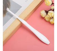 Dioche Toothbrush Small Head Cleaning Toothbrush for Braces Wearers Professional Teeth Braces Cleaning Brush Set of 3 Soft Bristles Red White Blue (White)