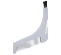 Dioche Trimmer Grooming Tool Beard Shaper L-Shaped Styling Tool for Men Mustache Trimming Flexible Plastic Grooming Comb (Gray)