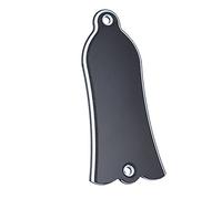 Dioche Truss Rod Cover Plate Bell Shaped PVC 2 Hole Scroll Plate for SG Flying V ES Guitar Black Accessory 6x2.8x0.25cm