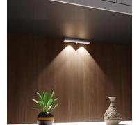 Dioche Under Cabinet Lights with Motion Sensor - Rechargeable Dimmable LED Night Lamp for Closet and Kitchen, 3-5 M Detection Range, Cable-Free Installation, Stylish Design (100mm)