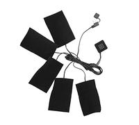 Dioche USB Electric Cloth Heater Adjustable Temperature Warmer Pad Washable Flexible Heating for Neck Back Lumbar Pain Relief Black 11x7cm