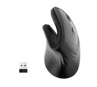 Dioche Vertical Wireless Mouse - Ergonomic 2.4G Rechargeable Optical Mouse - 3200 DPI Adjustable, Silent Click, Compatible with //Mac - Long Battery Life, Perfect for Office (Battery)