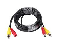Dioche Video Cable 5m RCA + DC Monitoring Analog Camera Audio Video Power Cable Surveillance Camera Extension Cable