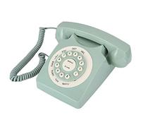 Dioche Vintage Phone Antique European Vintage Landline Telephone - High Definition Sound, ABS Material, User-Friendly Large Keypad, Ideal for Home Office, Light Green Color