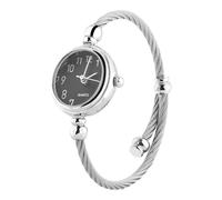 Dioche Watches Classic Round Bracelet Watch for Women, Precise Quartz Movement, Comfortable Fit, Easy-to-Read Roman/Arabic Numeral dial. (Digital Black Disk)