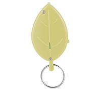 Dioche Whistle Voice Control Key Finder Anti Lost Keychain Locator Tracer Leaf Shape for Wallet Car Pet Child Bag Suitcase ABS Material White Black Yellow Green Red 7cm X 3.8cm (Yellow)
