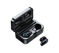 Dioche YD08 Mirror Wireless BT 5.3 Headset - HiFi Sound Quality, LED Display, Emergency Phone Charger, Stylish Design, In-Ear Wireless Headphones for Music and Calls (Black)