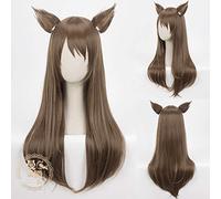 DIOCOS Arknights AMIYA Siege Jetfire Silver Grey Cosplay Wigs Heat Resistant Synthetic Wig for Halloween Party One Size A