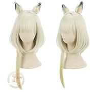 DIOCOS Arknights AMIYA Siege Jetfire Silver Grey Cosplay Wigs Heat Resistant Synthetic Wig for Halloween Party One Size N