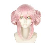 DIOCOS Fate Grand Order FGO Koyanskaya Cosplay Wigs Tamamo No Mae Cosplay Wig Heat Resistant Synthetic Wig for Halloween Party One Size Pink
