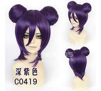 DIOCOS Love Live Sunshine Tsushima Yoshiko Chun Li Cosplay Wigs Women Girls Colorful Hair Bun One Size G