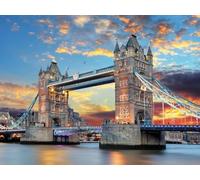 DIODARK Tower Bridge Paint by Numbers for Adults, Paint by Numbers Kits On Canvas for Beginners, New Painters, DIY Oil Painting Acrylic Art Crafts Pigment Drawing Paintwork Decor 40x50cm