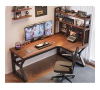 Diodceraic Corner Computer Desk With Pegboard - Solid Wood Home Office Desk, Gaming Workstation With Bookshelf, Ergonomic Study Writing Table For Bedroom, Modern L-Shaped Desk(A-right,140x100x75cm)