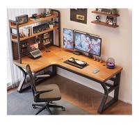 Diodceraic Corner Computer Desk With Pegboard - Solid Wood Home Office Desk, Gaming Workstation With Bookshelf, Ergonomic Study Writing Table For Bedroom, Modern L-Shaped Desk(D-left,180x80x75cm)