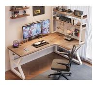 Diodceraic Corner Computer Desk With Pegboard - Solid Wood Home Office Desk, Gaming Workstation With Bookshelf, Ergonomic Study Writing Table For Bedroom, Modern L-Shaped Desk(J-right,120x100x75cm)