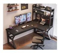 Diodceraic Corner Computer Desk With Pegboard - Solid Wood Home Office Desk, Gaming Workstation With Bookshelf, Ergonomic Study Writing Table For Bedroom, Modern L-Shaped Desk(B-right,180x80x75cm)