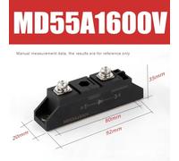 Diode Rectifier Module for Industrial Electrical Applications, Anti-Backflow Protection, 2500V AC Insulation, Compatible with Frequency Conversion and Static Reactive Power Compensation (MD55A)