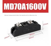 Diode Rectifier Module for Industrial Electrical Applications, Anti-Backflow Protection, 2500V AC Insulation, Compatible with Frequency Conversion and Static Reactive Power Compensation (MD70A)