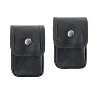 diodrio 2 Pack EDC Belt Pouches for Men Women, Small Utility Holster Pouches with Belt Loop for Hiking, Fishing, Camping, Snap Closure, Classic Waxed Canvas, Black Small