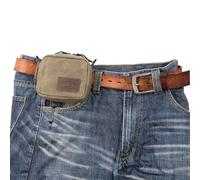 diodrio Belt Pouch for Men Women YKK Zippers EDC Pouch, Belt Bag Waist Pack for Traveling, Hiking, Outdoors, Water Resistant, Heavy Duty Waxed Canvas, Olive, Small