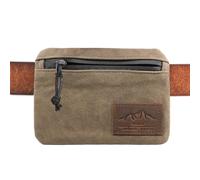 diodrio Belt Zipper Pouches for Men Women Compact EDC Pouch, YKK Zipper, Anti-theft Pickpocket Proof Safety Wallets, Waist Pack for Traveling Hiking, Water Resistant, Tough Waxed Canvas, Olive