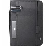 diodrio Journal Notebook Cover for Travel 5 x 8.25 A5 Moleskine LEUCHTTURM Journals Notebooks Planners Legal Pads with Pen Pouch, Water Resistant, Elastic Band, Inner Pockets, Card Slots. Black