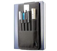 diodrio Pen Holder, Pencil Holder, Pen Sleeve Case for Hard Cover Journals, Notebooks, Books, Binders, Hold Multi Pens Pencils Rulers Durable Fabrics, Detachable, Elastic Band. Black.