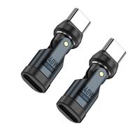 Diogeynu 1 Rotatable USB C Adapter PD240W 5A Fast & 480Mbps Data Sync Aluminum Alloy Compact Design USB C Angled Fast Charging Connectors