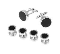 Diogeynu 6Pcs Fashion Men's Tuxedo Cufflinks Formal Costume Shirt Studs Cuff Links Set Cufflinks