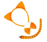 Diogeynu Animal Cats Costume Cats Ear Headband Tail Bowtie Tutu Skirt Animal Fancy Costume Kits Halloween Cosplay Party Accessory