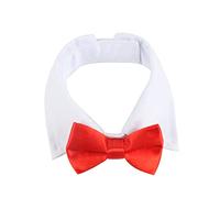Diogeynu Cats Tuxedo Necktie Dog Bow Tie with Handcrafted Adjustable Suit White Collar Formal Tie Tux for Small Boy Pet Necktie for Cats Dogs