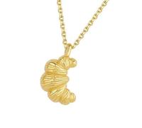 Diogeynu Elegant Croissants Pendant Necklace Versatile Croissants Necklace Stylish Neck Jewelry For Students And Professionals Adjustable Length Chain
