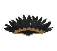 Diogeynu Ethnic Indian Feather Headband Role Play Costume Accessorie Hairband Carnivals Celebration Headdress FatTuesday Headwear Stage Headband