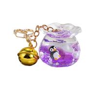 Diogeynu Fashionable Acrylic Keychain with Floating Creatures Colorful and Versatile Keyrings Charm Accessory Trendy Bag Pendant