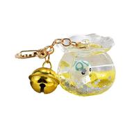 Diogeynu Fashionable Acrylic Keychain with Floating Creatures Colorful and Versatile Keyrings Charm Accessory Trendy Bag Pendant