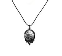 Diogeynu Graveyard Bat Necklace Women Choker Necklace Gothic Leather Cord Punk Collar for Girl Streetwear Chocker Gothic Victorian