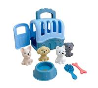 Diogeynu Interaction PretendPlay Dog Grooming Set Toy for Kids Learn to Care Simulation Pet Raising Cage Kids Gift Grooming Cage for Child