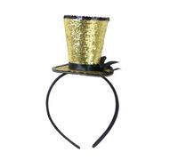 Diogeynu Kids Vintage Fascinator Top Hat Exquisite Glitter for Tea Party Children Costume Pillbox Hat Headwear for Halloween Halloween Party Hats for Adults