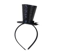 Diogeynu Kids Vintage Fascinator Top Hat Exquisite Glitter for Tea Party Children Costume Pillbox Hat Headwear for Halloween Halloween Party Hats for Adults