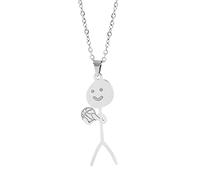 Diogeynu Matchstick Hand Gesture Necklaces Middle Finger Necklace Funny Necklace Statement Jewelry Hand Gesture Necklace