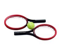 Diogeynu Miniature Tennis Racket Model Set for Doll House Accessories Sport Gear for Kids Craft Toy Collectible Doll House Sport Equipment