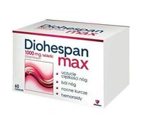 DIOHESPAN MAX 60 Tablets - 1000mg - Swelling Legs Pain Cramps Relief - Spider Varicose Veins Relief