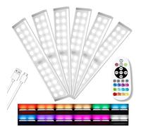 Diomart - Under Cabinet Lights, Rechargeable Motion Sensor Light Indoor, 58 LED Wireless Under Counter Lights with Remote Control for Kitchen, Closet, Hallway,