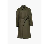 Diomene Mens Concrete Raglan-sleeve Single-breasted Wool and Cashmere-blend Coat 40