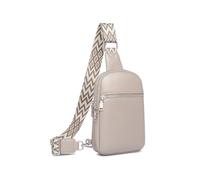 DIOMO Anti Theft Small Sling Bag for Women Cross Body Bag Trendy, RFID Fanny Packs Vegan Leather for Women Travel Belt Purse, 1-Grey Silver Zipper, Small, Classic Fashion