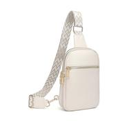 DIOMO Anti Theft Small Sling Bag for Women Cross Body Bag Trendy, RFID Fanny Packs Vegan Leather for Women Travel Belt Purse, 1-beige, Classic Fashion Retro