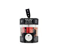Dionis Goat Milk 6 Pc Lip Balm Ornament - Vanilla, Coconut, Milk & Honey, Berry, Peppermint & Blood Scented Chapstick - Shea Butter & Coconut Oil, Protect & Restore Lips 0.28Oz