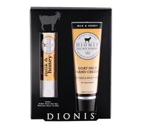 Dionis - Goat Milk Skincare Milk & Honey Scented Hand Cream & Lip Balm Set (1 oz and .28 oz) - Made in the USA - Cruelty-free and Paraben-free